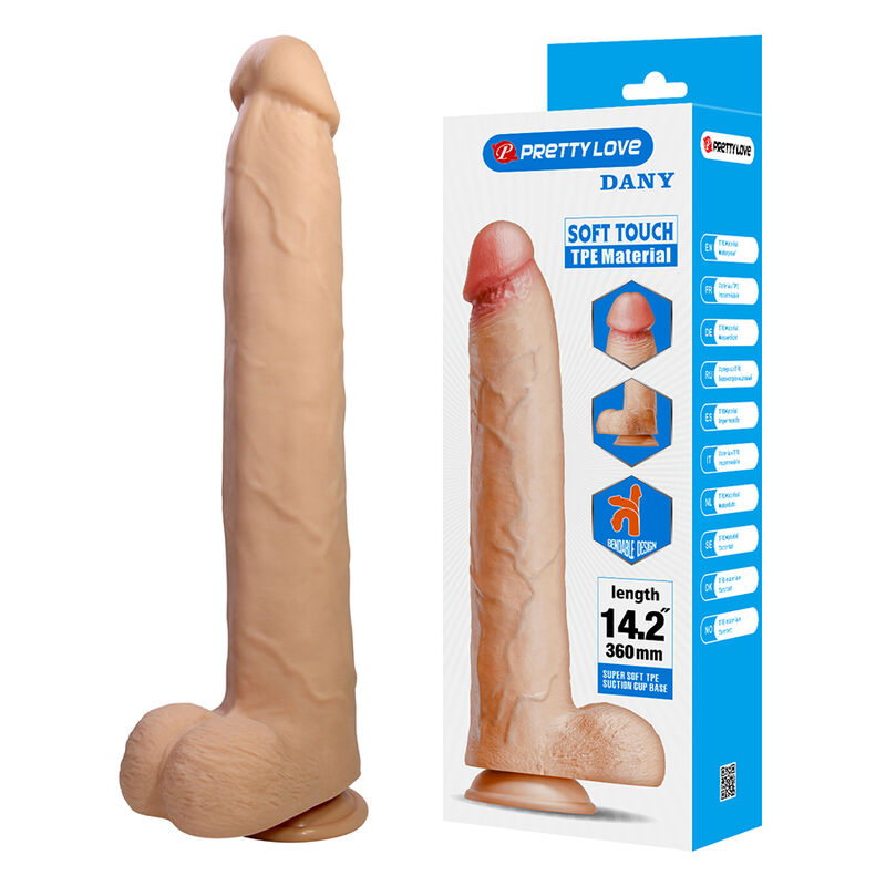 PRETTY LOVE - DANY DILDO FLESSIBILE E REALISTICO CON VENTOSA 36 CM -Ø- 5.6 CM PRETTY LOVE - DANY DILDO FLESSIBILE E REALISTICO CON VENTOSA 36 CM -Ø- 5.6 CM