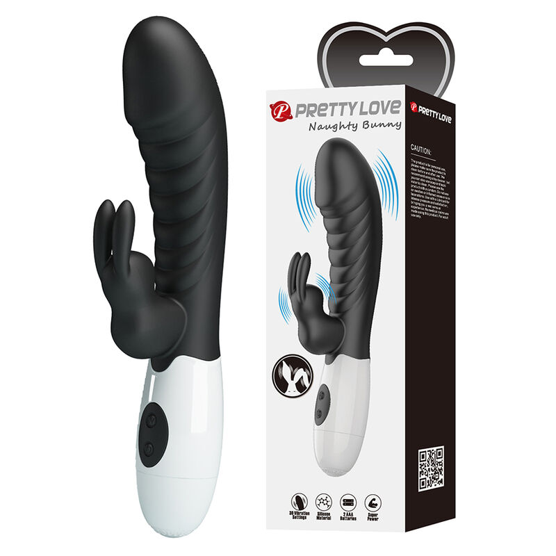 PRETTY LOVE - VIBRATORE A CONIGLIO NAUGHTY BUNNY CON 30 FUNZIONI NERO PRETTY LOVE - VIBRATORE A CONIGLIO NAUGHTY BUNNY CON 30 FUNZIONI NERO