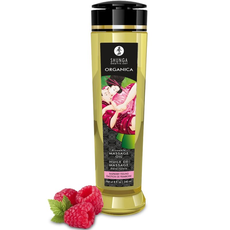 SHUNGA - OLIO DA MASSAGGIO BIOLOGICO AL LAMPONE 240 ML SHUNGA - OLIO DA MASSAGGIO BIOLOGICO AL LAMPONE 240 ML