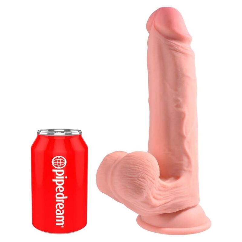 KING COCK PLUS - DILDO REALISTICO A TRIPLA DENSITÀ CON TESTICOLI OSCILLANTI 23 CM CARNE KING COCK PLUS - DILDO REALISTICO A TRIPLA DENSITÀ CON TESTICOLI OSCILLANTI 23 CM CARNE