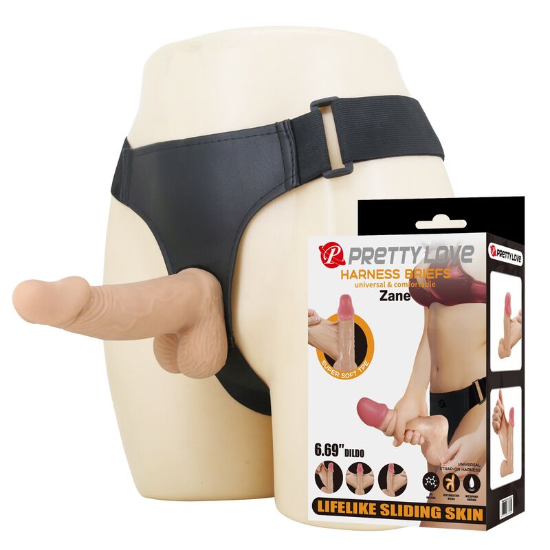 PRETTY LOVE - IMBRACATURA ZANE CON DILDO FLESSIBILE 17 CM Ø 4,3 CM NATURALE PRETTY LOVE - IMBRACATURA ZANE CON DILDO FLESSIBILE 17 CM Ø 4,3 CM NATURALE