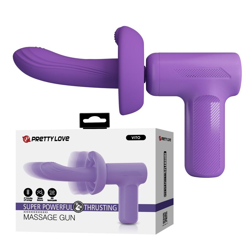 PRETTY LOVE - PISTOLA MASSAGGIANTE VITO A SPINTA, 5 MODALITÀ, VIOLA PRETTY LOVE - PISTOLA MASSAGGIANTE VITO A SPINTA, 5 MODALITÀ, VIOLA