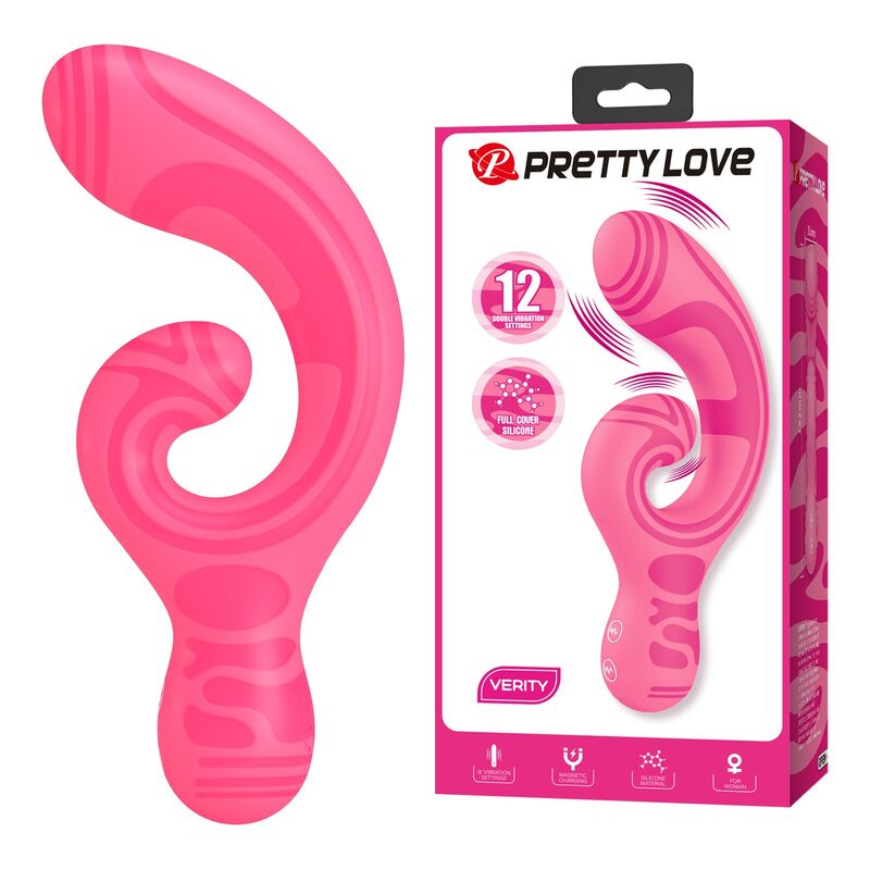 PRETTY LOVE - MASSAGGIATORE A DOPPIA ESTREMITÀ RICARICABILE TRAMITE USB VERITY PRETTY LOVE - MASSAGGIATORE A DOPPIA ESTREMITÀ RICARICABILE TRAMITE USB VERITY