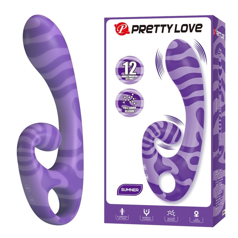 PRETTY LOVE - VIBRATORE A DOPPIA ESTIVA CON MANICO 19 CM Ø 3,5 CM VIOLA PRETTY LOVE - VIBRATORE A DOPPIA ESTIVA CON MANICO 19 CM Ø 3,5 CM VIOLA