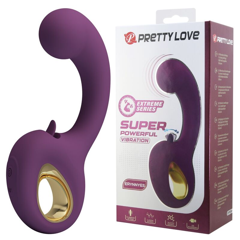 PRETTY LOVE - BRYNNLEE VIBRATORE RICARICABILE CON STIMOLATORE ORALE, 10 VIBRAZIONI E 5 FUNZIONI DI LECCATA, VIOLA PRETTY LOVE - BRYNNLEE VIBRATORE RICARICABILE CON STIMOLATORE ORALE, 10 VIBRAZIONI E 5 FUNZIONI DI LECCATA, VIOLA