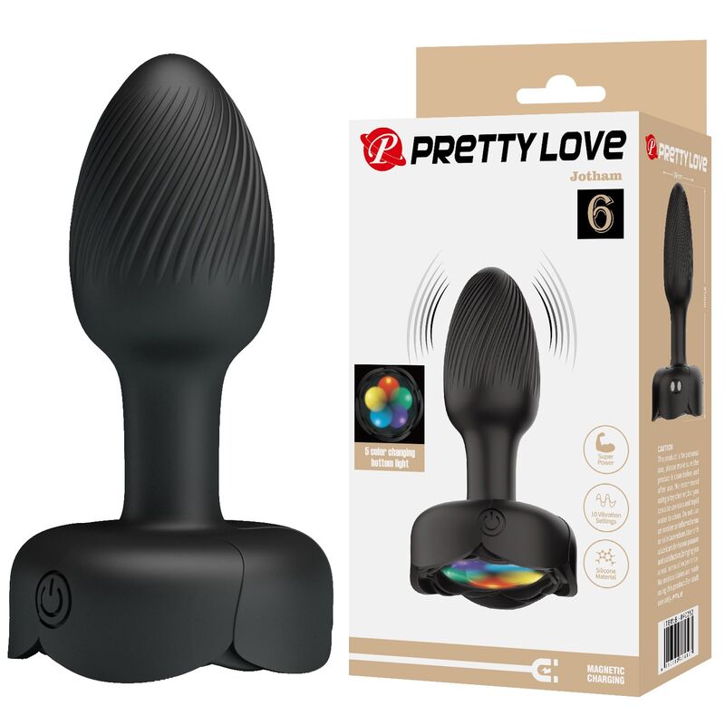 PRETTY LOVE - PLUG ANALE VIBRANTE RICARICABILE CON 10 MODALITÀ, NERO PRETTY LOVE - PLUG ANALE VIBRANTE RICARICABILE CON 10 MODALITÀ, NERO