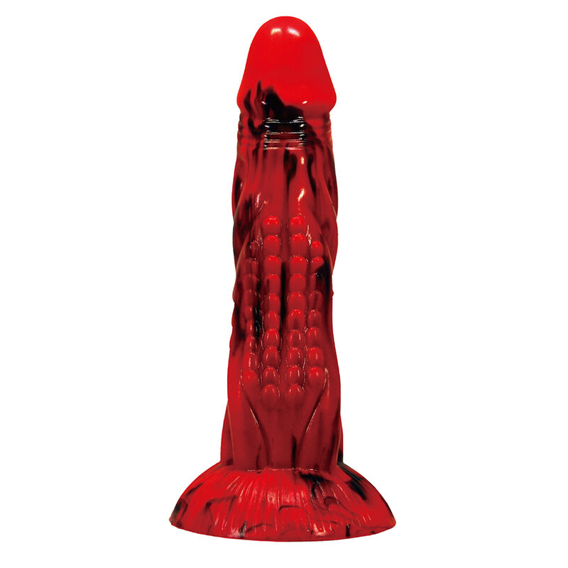 POWER MONSTERS - DILDO FANTASY MINOTAURO CON VENTOSA 21 CM Ø 5 CM ROSSO E NERO POWER MONSTERS - DILDO FANTASY MINOTAURO CON VENTOSA 21 CM Ø 5 CM ROSSO E NERO