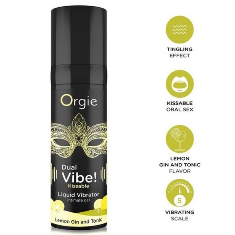 ORGIE - DOPPIA VIBRAZIONE! LIQUIDO VIBRANTE AL LIMONE, GIN E TONICO, 15 ML ORGIE - DOPPIA VIBRAZIONE! LIQUIDO VIBRANTE AL LIMONE, GIN E TONICO, 15 ML