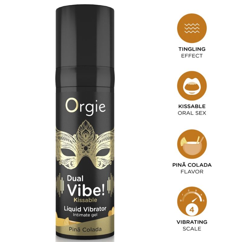 ORGIE - DOPPIA VIBRA! PIÑA COLADA KISSABLE VIBRATORE LIQUIDO 15 ML ORGIE - DOPPIA VIBRA! PIÑA COLADA KISSABLE VIBRATORE LIQUIDO 15 ML
