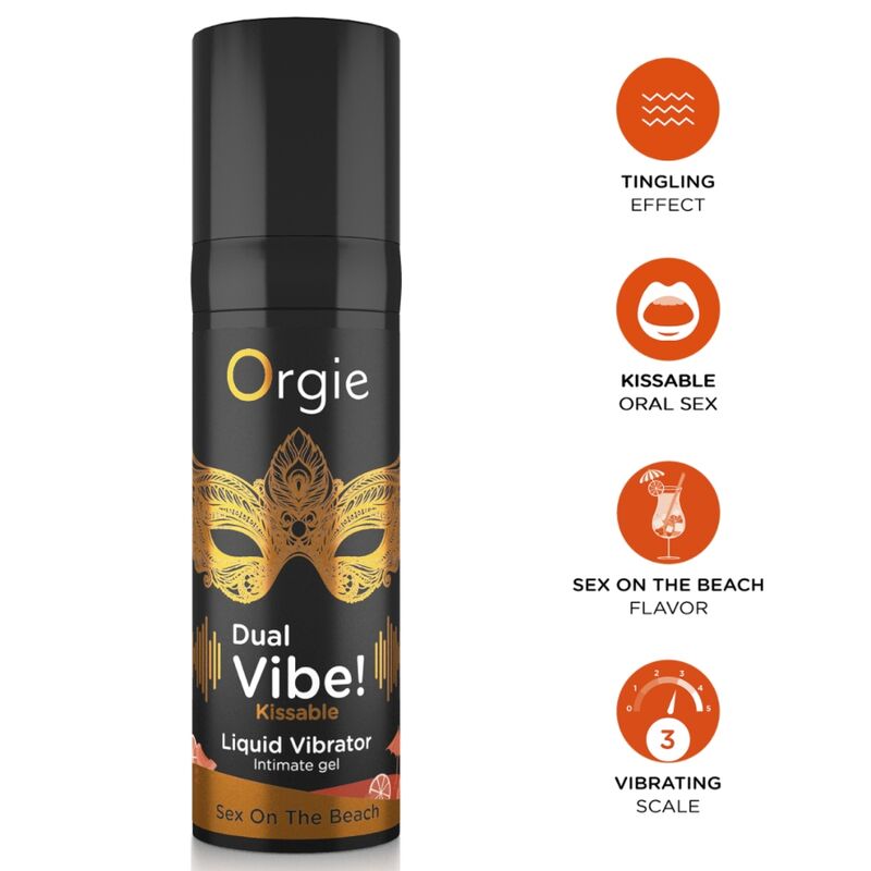 ORGIE - DOPPIA VIBRAZIONE! VIBRATORE LIQUIDO BACIABILE SEX ON THE BEACH 15 ML ORGIE - DOPPIA VIBRAZIONE! VIBRATORE LIQUIDO BACIABILE SEX ON THE BEACH 15 ML