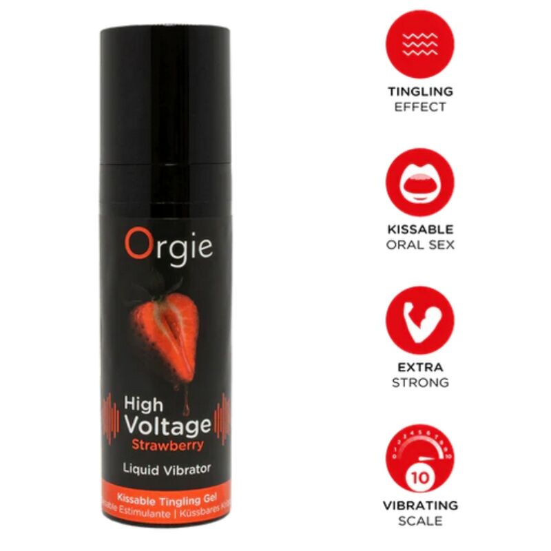 ORGIE - VIBRATORE LIQUIDO AD ALTA TENSIONE AL GUSTO DI FRAGOLA EXTRA FORTE E BACIABECILLE 15 ML ORGIE - VIBRATORE LIQUIDO AD ALTA TENSIONE AL GUSTO DI FRAGOLA EXTRA FORTE E BACIABECILLE 15 ML