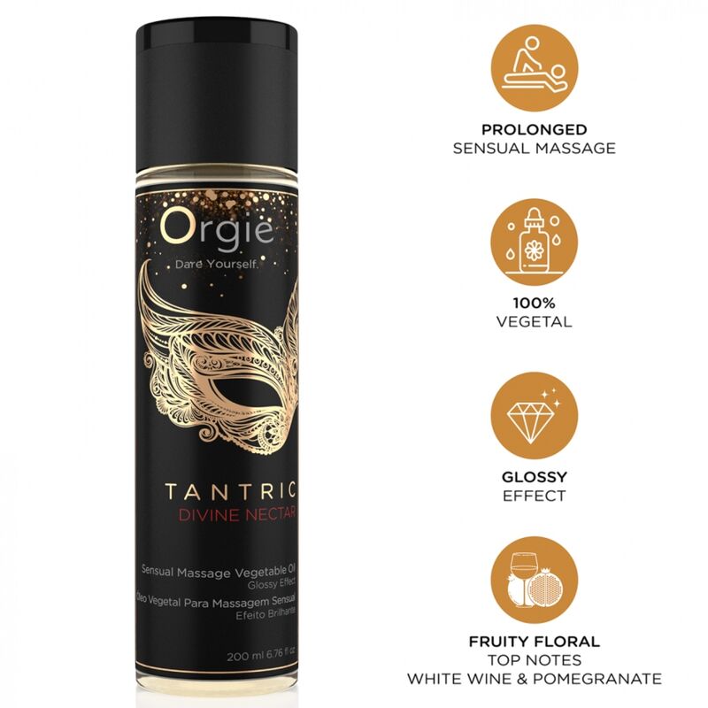 ORGIE - NETTARE DIVINO TANTRA OLIO VEGETALE PER MASSAGGI SENSUALI 200 ML ORGIE - NETTARE DIVINO TANTRA OLIO VEGETALE PER MASSAGGI SENSUALI 200 ML