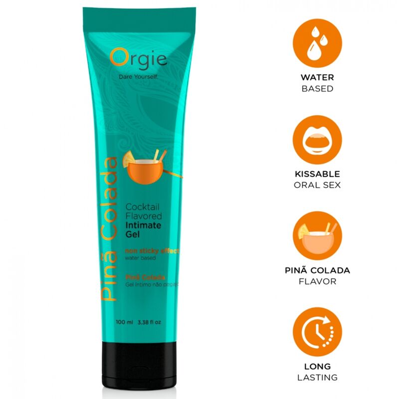 ORGIE - TUBO LUBRIFICANTE COCKTAIL PIÑA COLADA BACIABILE GEL INTIMO A BASE DE ACQUA 100 ML ORGIE - TUBO LUBRIFICANTE COCKTAIL PIÑA COLADA BACIABILE GEL INTIMO A BASE DE ACQUA 100 ML