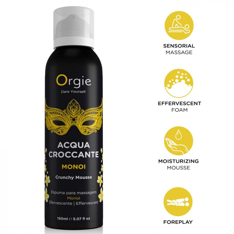 ORGIE - ACQUA CROCCANTE MONOI MOUSSE DA MASSAGGIO CROCCANTE 150 ML ORGIE - ACQUA CROCCANTE MONOI MOUSSE DA MASSAGGIO CROCCANTE 150 ML