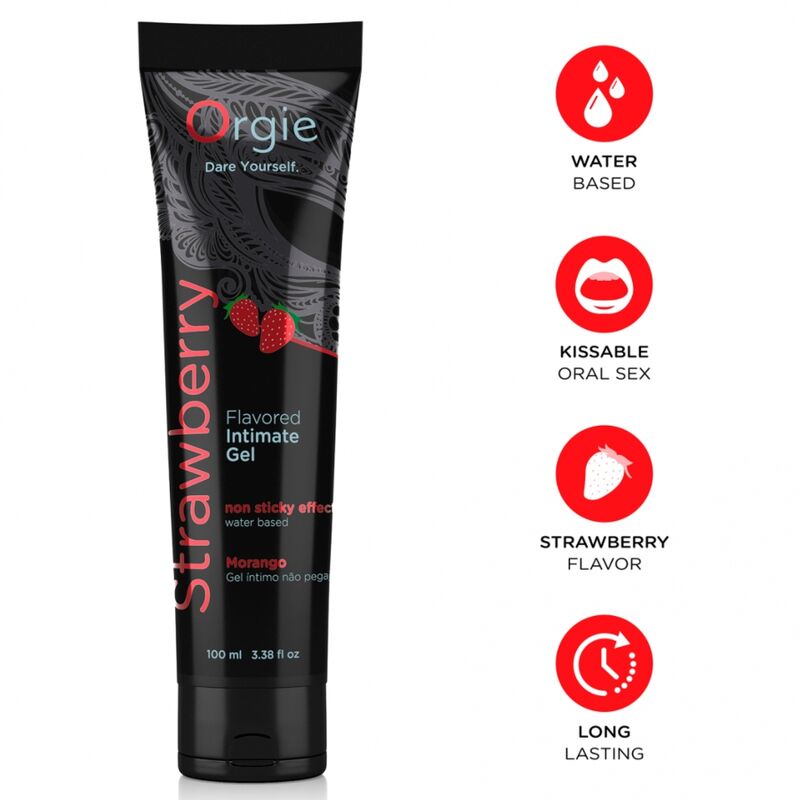 ORGIE - TUBO LUBRIFICANTE ALLA FRAGOLA BACIABILE GEL INTIMO A BASE DE ACQUA 100 ML ORGIE - TUBO LUBRIFICANTE ALLA FRAGOLA BACIABILE GEL INTIMO A BASE DE ACQUA 100 ML