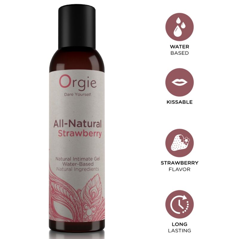 ORGIE - GEL INTIMO A BASE ACQUA COMPLETAMENTE NATURALE ALLA FRAGOLA 150 ML ORGIE - GEL INTIMO A BASE ACQUA COMPLETAMENTE NATURALE ALLA FRAGOLA 150 ML