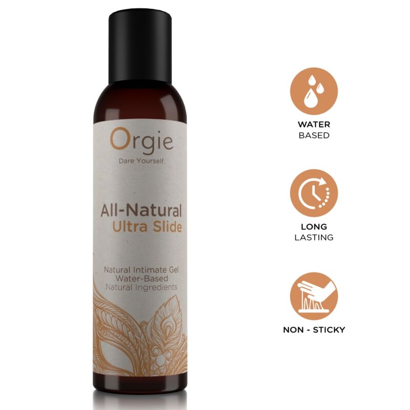 ORGIE - GEL INTIMO ULTRA SLIDE A BASE DE CQUA, COMPLETAMENTE NATURALE, 150 ML ORGIE - GEL INTIMO ULTRA SLIDE A BASE DE CQUA, COMPLETAMENTE NATURALE, 150 ML
