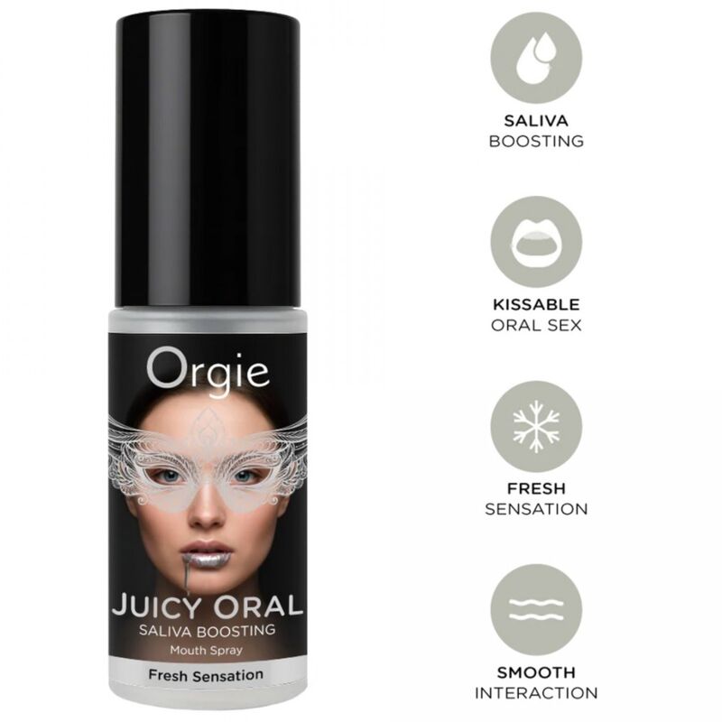 ORGIE - SPRAY ORALE SUCCOSO PER STIMOLARE LA SALIVA ALLA MENTA 15 ML ORGIE - SPRAY ORALE SUCCOSO PER STIMOLARE LA SALIVA ALLA MENTA 15 ML