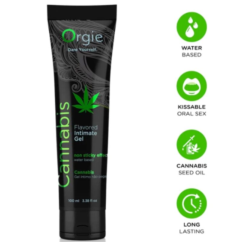 ORGIE - TUBO LUBRIFICANTE ALLA CANNABIS GEL INTIMO A BASE DE ACQUA BACIABILE 100 ML ORGIE - TUBO LUBRIFICANTE ALLA CANNABIS GEL INTIMO A BASE DE ACQUA BACIABILE 100 ML