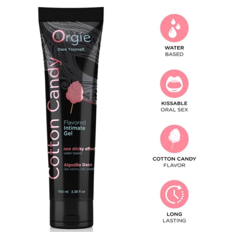 ORGIE - TUBO LUBRIFICANTE ZUCCHERO FILATO BACIABILE GEL INTIMO A BASE DE ACQUA 100 ML ORGIE - TUBO LUBRIFICANTE ZUCCHERO FILATO BACIABILE GEL INTIMO A BASE DE ACQUA 100 ML