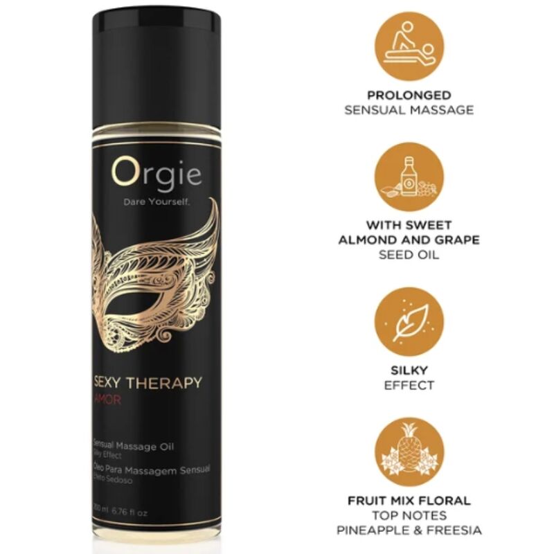ORGIE - OLIO DA MASSAGGIO SENSUALE AMOR PER UNA TERAPIA SEXY 200 ML ORGIE - OLIO DA MASSAGGIO SENSUALE AMOR PER UNA TERAPIA SEXY 200 ML