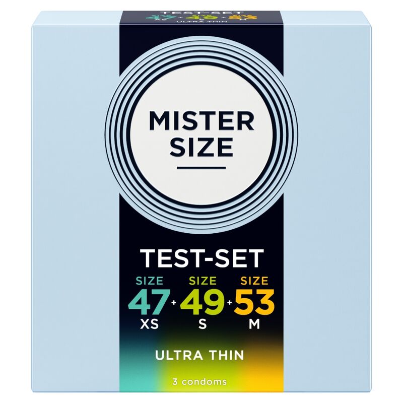 MISTER SIZE - CONFEZIONE CAMPIONE PRESERVATIVI MISURA 47-49-53 MM (3 UNITÀ) MISTER SIZE - CONFEZIONE CAMPIONE PRESERVATIVI MISURA 47-49-53 MM (3 UNITÀ)