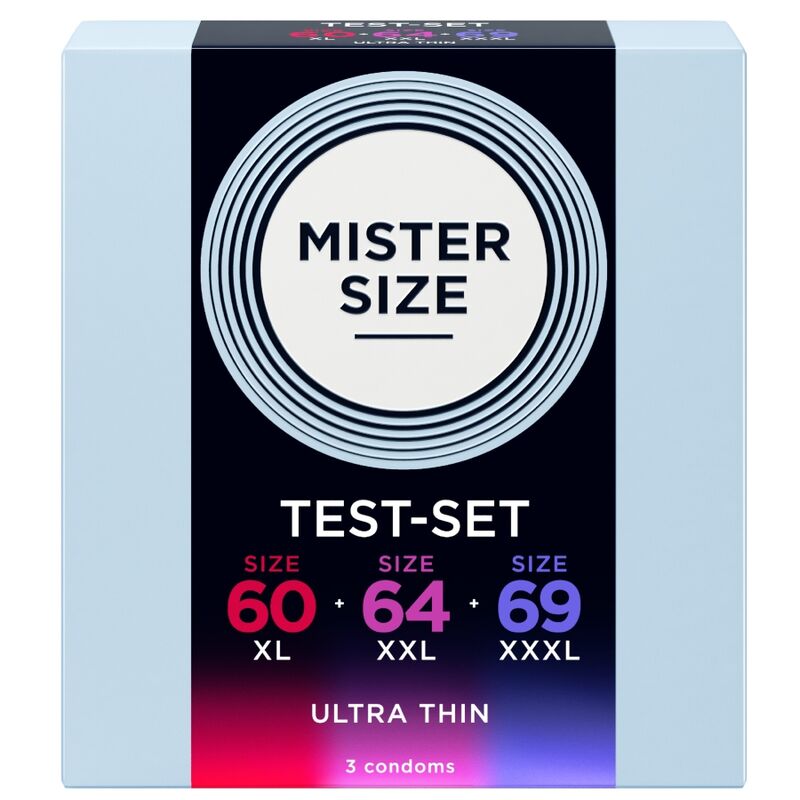 MISTER SIZE - CAMPIONE CONFEZIONE PRESERVATIVI MISURA 60-64-69 MM (3 UNITÀ) MISTER SIZE - CAMPIONE CONFEZIONE PRESERVATIVI MISURA 60-64-69 MM (3 UNITÀ)