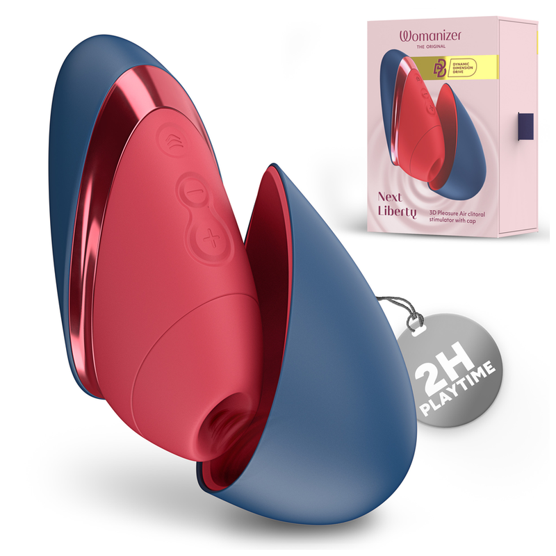 WOMANIZER - NEXT LIBERTY 3D PLEASURE AIR STIMOLATORE CLITORIDEO BLU/ROSSO WOMANIZER - NEXT LIBERTY 3D PLEASURE AIR STIMOLATORE CLITORIDEO BLU/ROSSO