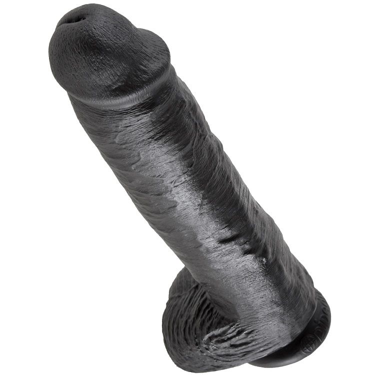 KING COCK - 11 DILDO NERO CON SFERE 28 CM KING COCK - 11 DILDO NERO CON SFERE 28 CM