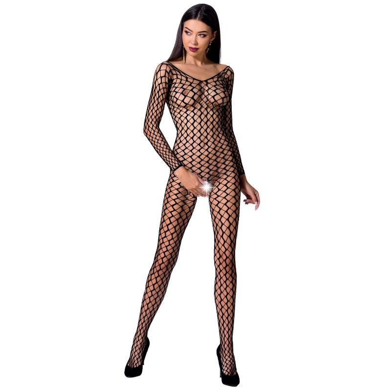 PASSION - DONNA BS068 BODYSTOCKING NERO TAGLIA UNICA