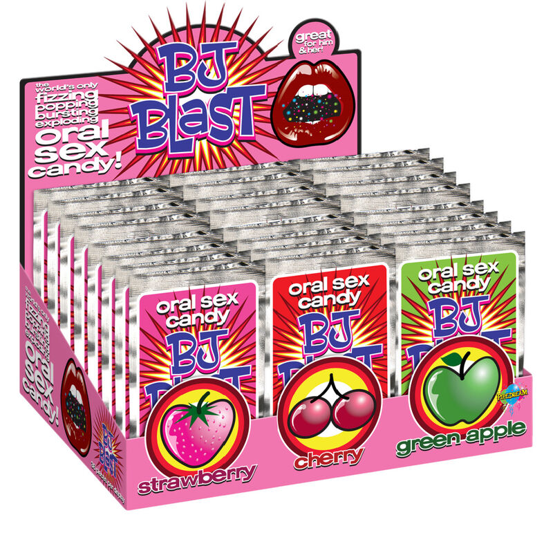 PIPEDREAMS - BJ BLAST FRAGOLA / CILIEGIA E MELA VERDE - ESPOSITORE - 36 PZ PIPEDREAMS - BJ BLAST FRAGOLA / CILIEGIA E MELA VERDE - ESPOSITORE - 36 PZ