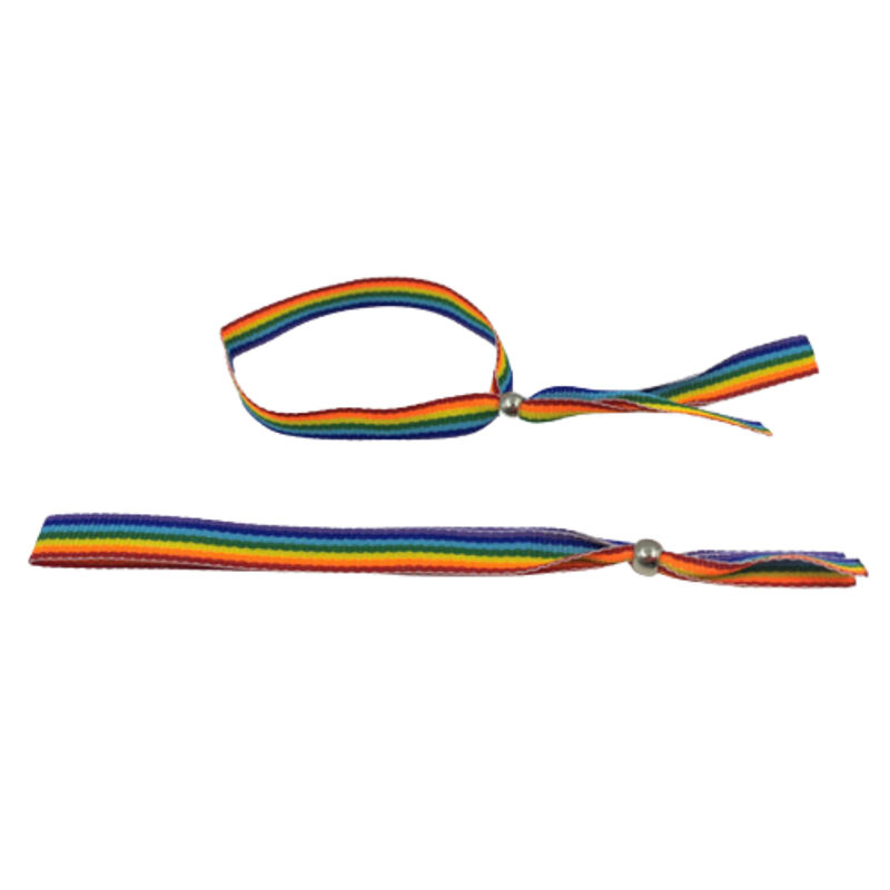 PRIDE - BRACCIALE A SFERA IN ARGENTO CON BANDIERA LGBT