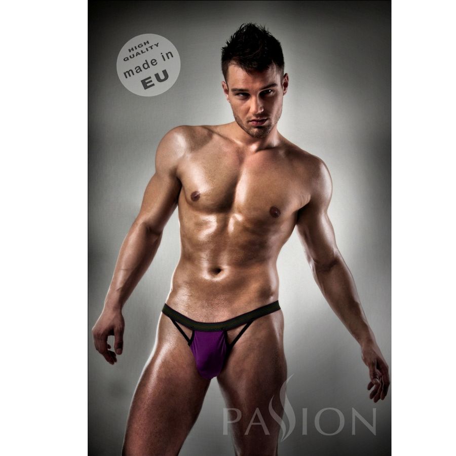 SLIP 006 MEN PURPLE CLEAR LINGERIE L/XL