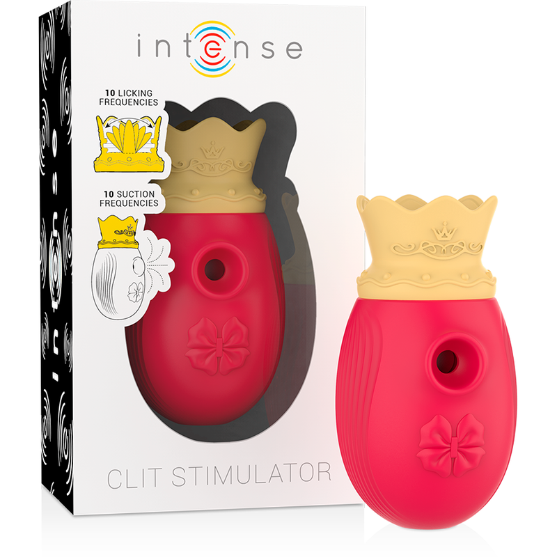 INTENSE - STIMOLATORE CLITORIDEO 10 MODALITÀ DI ONDE STIMOLANTI E LECCATURE - ROSSO INTENSE - STIMOLATORE CLITORIDEO 10 MODALITÀ DI ONDE STIMOLANTI E LECCATURE - ROSSO