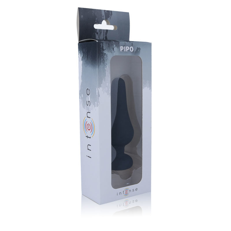 INTENSE - PLUG ANALE PIPO L SILICONE NERO 13 CM