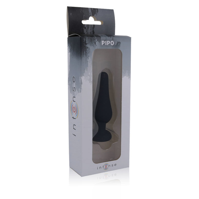 INTENSE - PLUG ANALE PIPO M SILICONE NERO 11 CM