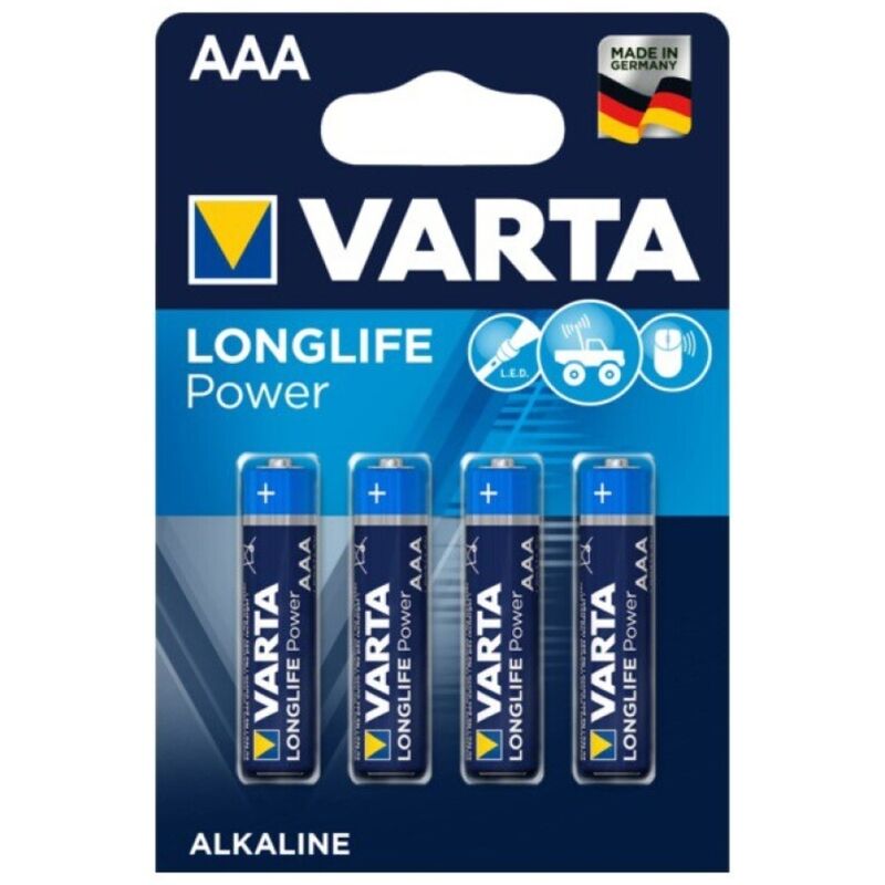 VARTA - LONGLIFE POWER BATTERIA ALCALINA AAA LR03 4 UNITÀ