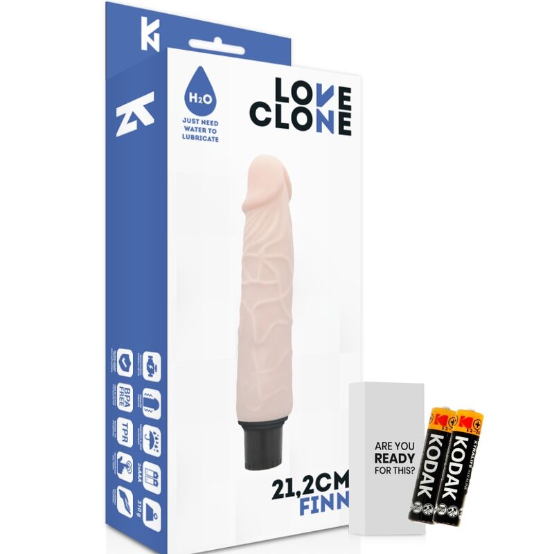 LOVECLONE - VIBRATORE AUTOLUBRIFICANTE FINN 21.2 CM -O- 3.8 CM