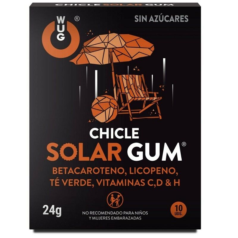 WUG GUM - SOLAR GUM SUN TANNING 10 UNITS